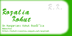 rozalia kohut business card